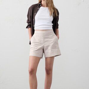 Linen-Blend Pull-On Short